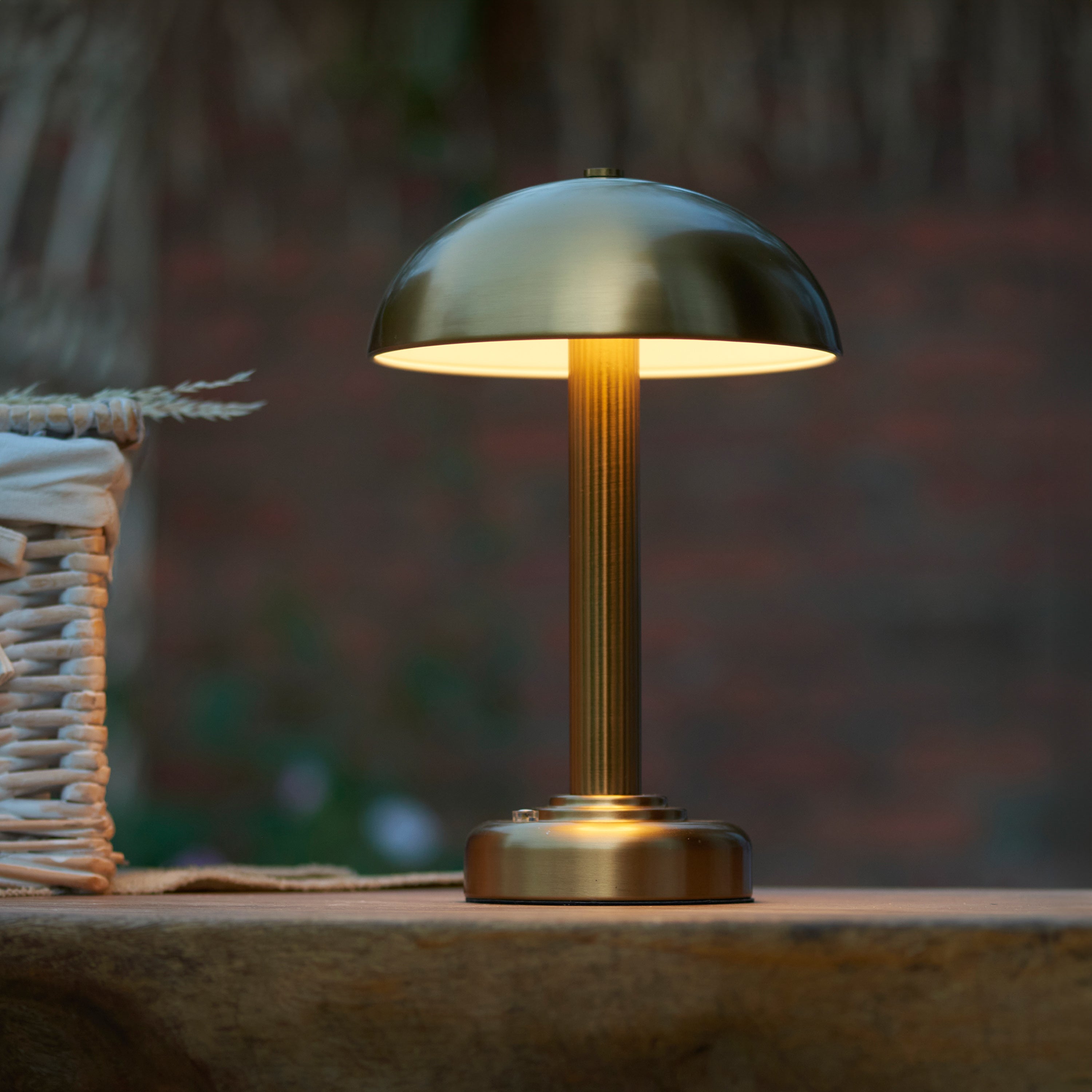 Issey Rechargeable Warm Brass Table Lamp